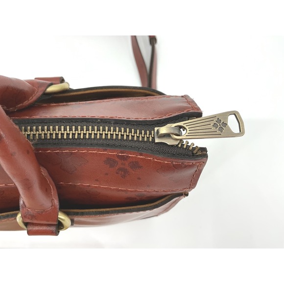 Patricia Nash Cognac Leather Satchel Crossbody w/ Dust‎ Bag & Papers - Picture 9 of 11